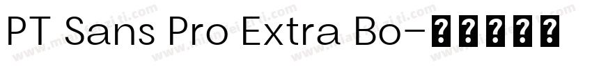 PT Sans Pro Extra Bo字体转换